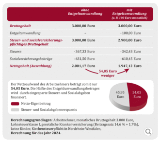 Schaubild Entgeltumwandlung 2024